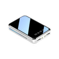 Mini digital display power bank with two USB ports in multiple colour options