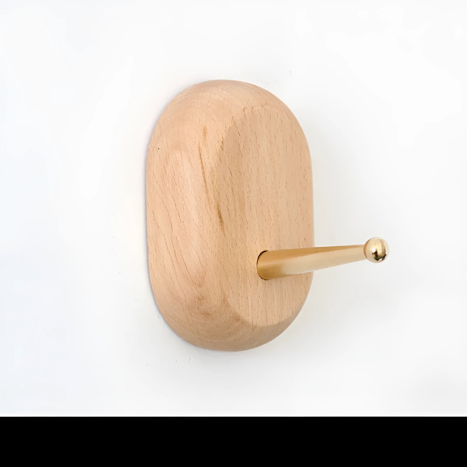 Beech brass adhesive wall hook in five shapes with 10kg load capacity