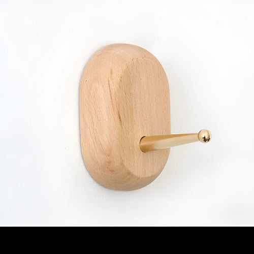 Beech brass adhesive wall hook in five shapes with 10kg load capacity