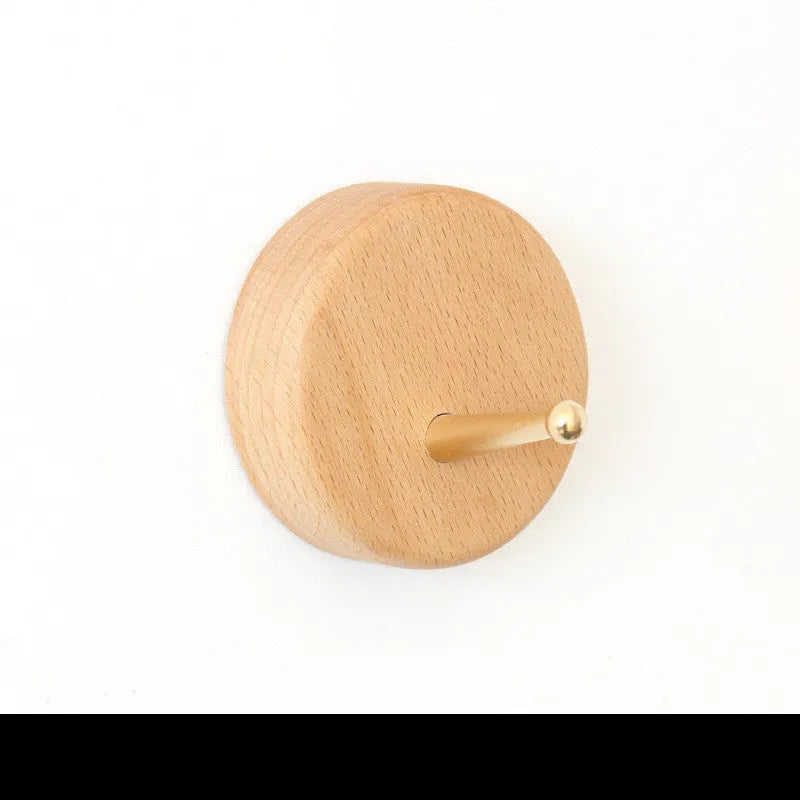 Beech brass adhesive wall hook in five shapes with 10kg load capacity