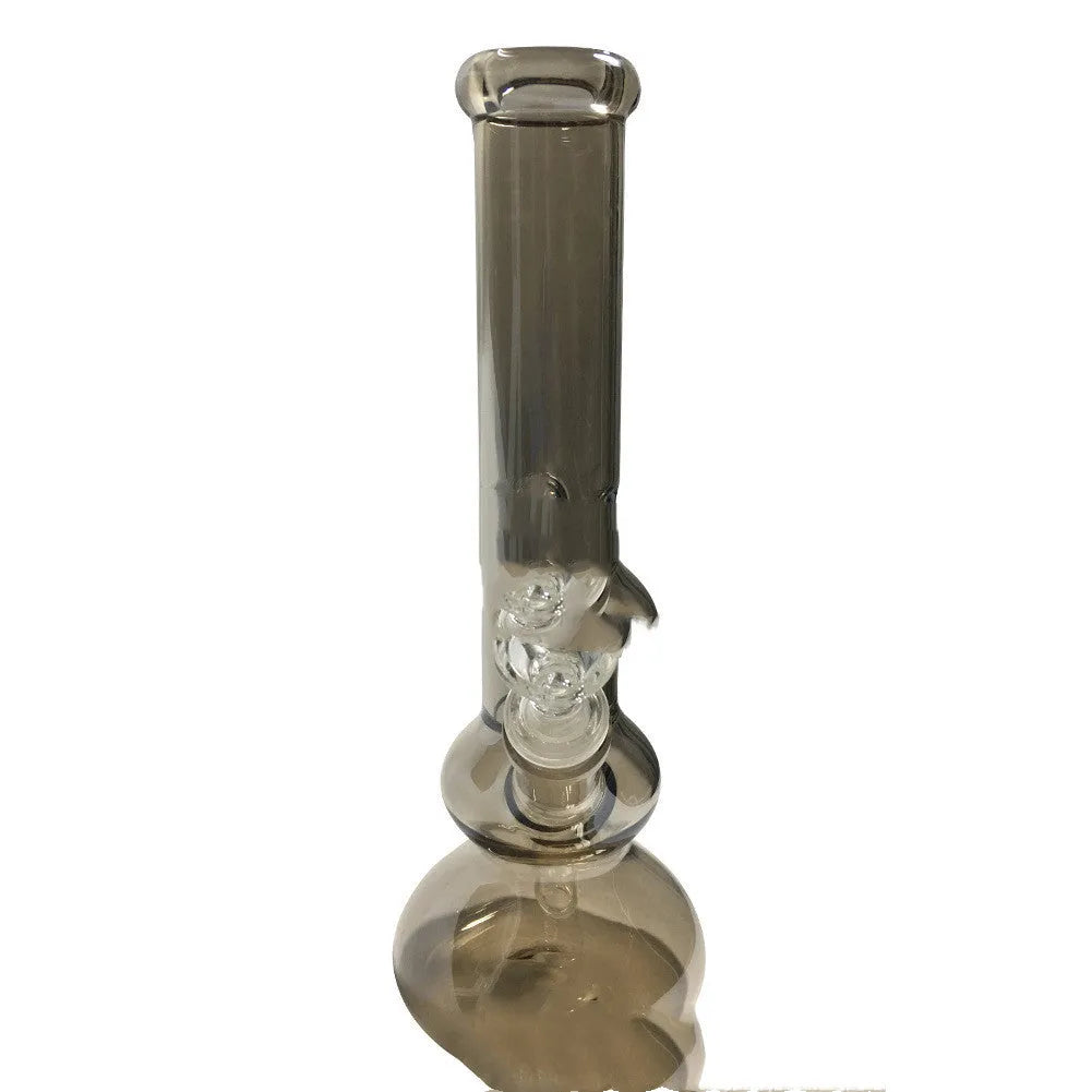 Clear glass vase topper decoration with pure coloured geometric design sitting on vase