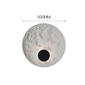 White modern iron wall light shown in 300mm and 500mm size options for bedroom use.