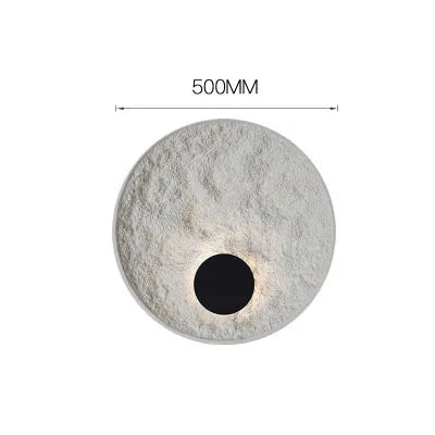 White modern iron wall light shown in 300mm and 500mm size options for bedroom use.