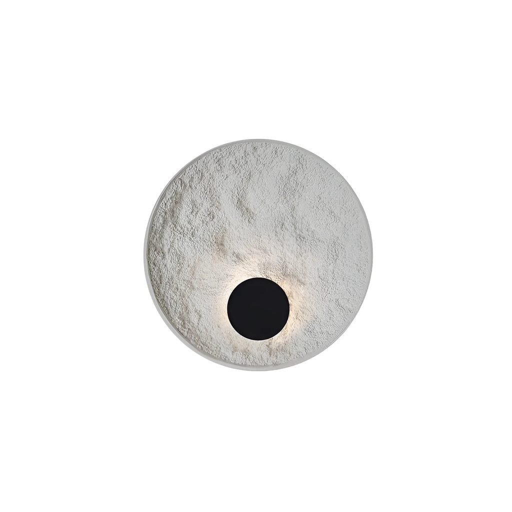 White modern iron wall light shown in 300mm and 500mm size options for bedroom use.