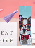 Mandala flower diamond painting bookmark craft kit with special-shaped diamonds on leather base