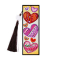 Three DIY diamond painting bookmark kits with floral and mandala designs on PVC canvas.