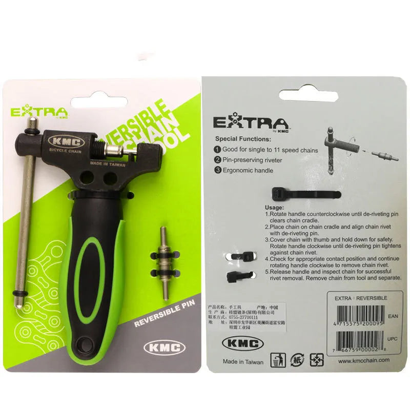 Steel bicycle chain cutter tool with double shaft device for 0-speed bikes
