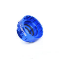 Blue aluminium alloy 12-speed direct mount disc brake removal tool with integrated wrench