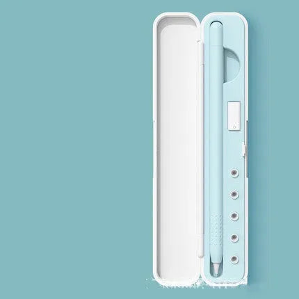 Hard protective case for Apple Pencil 1 and 2 storage in purple, green, black or blue