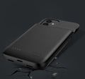 Ultra-thin TPU soft bag wireless back clip battery for iPhone 12 in black with multi-USB output
