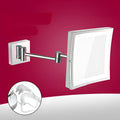 Stainless steel framed folding makeup mirror with 8.5 inch silver mirror lens