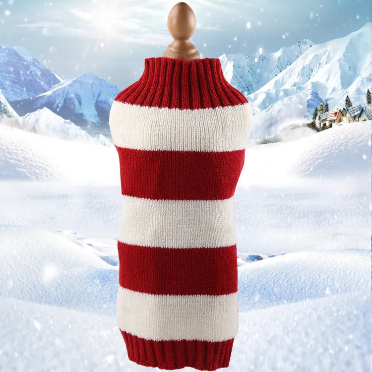 Handmade cashmere twisted rope wool pet sweater for small dogs in blue colour