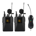 Little Bee X3 black wireless lavalier microphone and USB-C charging case
