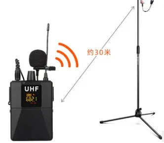 Little Bee X3 black wireless lavalier microphone and USB-C charging case