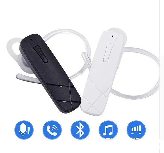 Black and white wireless Bluetooth V4.1 stereo earphones with in-ear design
