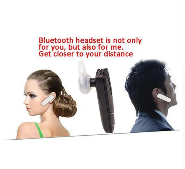 Black and white wireless Bluetooth V4.1 stereo earphones with in-ear design