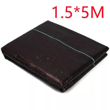 Black polyethylene weed control cloth for agricultural and greenhouse weed suppression