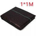 Black polyethylene weed control cloth for agricultural and greenhouse weed suppression