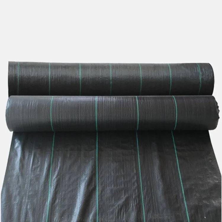 Black polyethylene weed control cloth for agricultural and greenhouse weed suppression