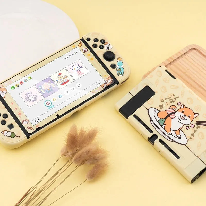 Nintendo Switch Lite hard PC protective case with silicone back grip and water shell design