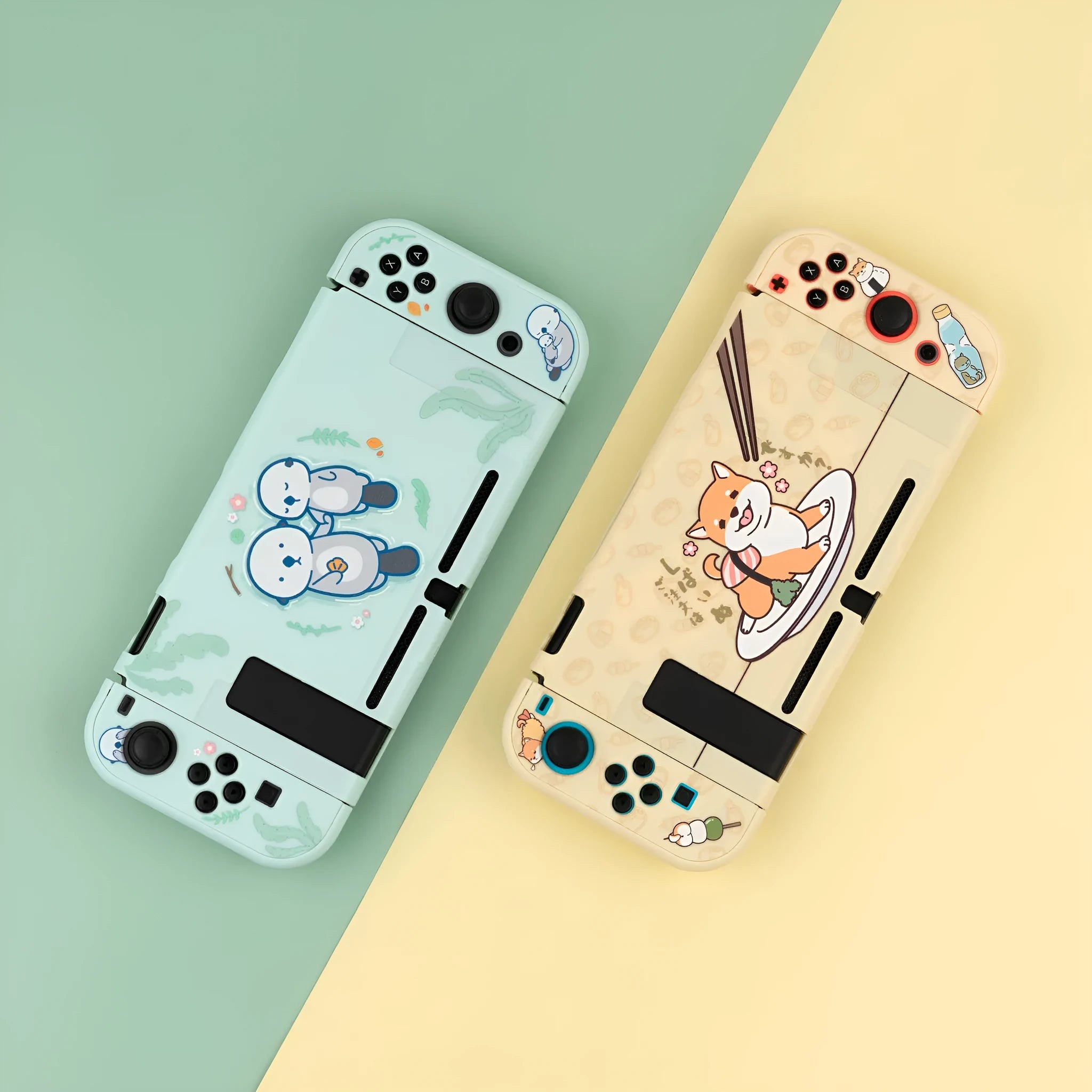 Nintendo Switch Lite hard PC protective case with silicone back grip and water shell design