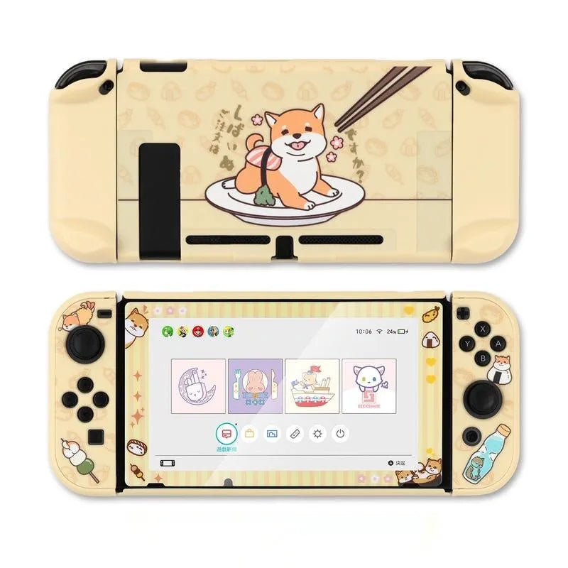 Nintendo Switch Lite hard PC protective case with silicone back grip and water shell design