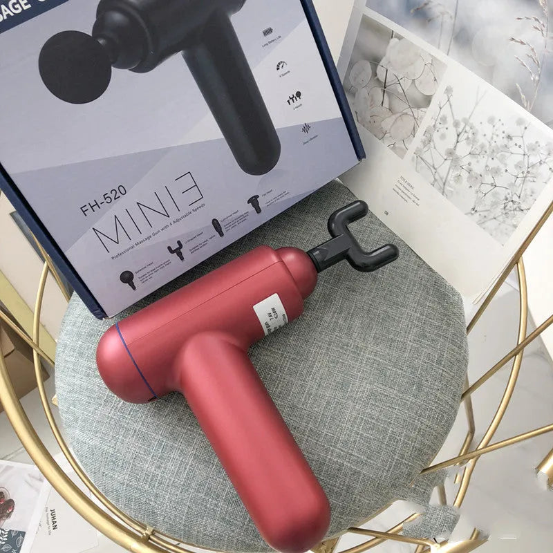 Goddess fascia gun handheld muscle massager in black colour with USB charging port