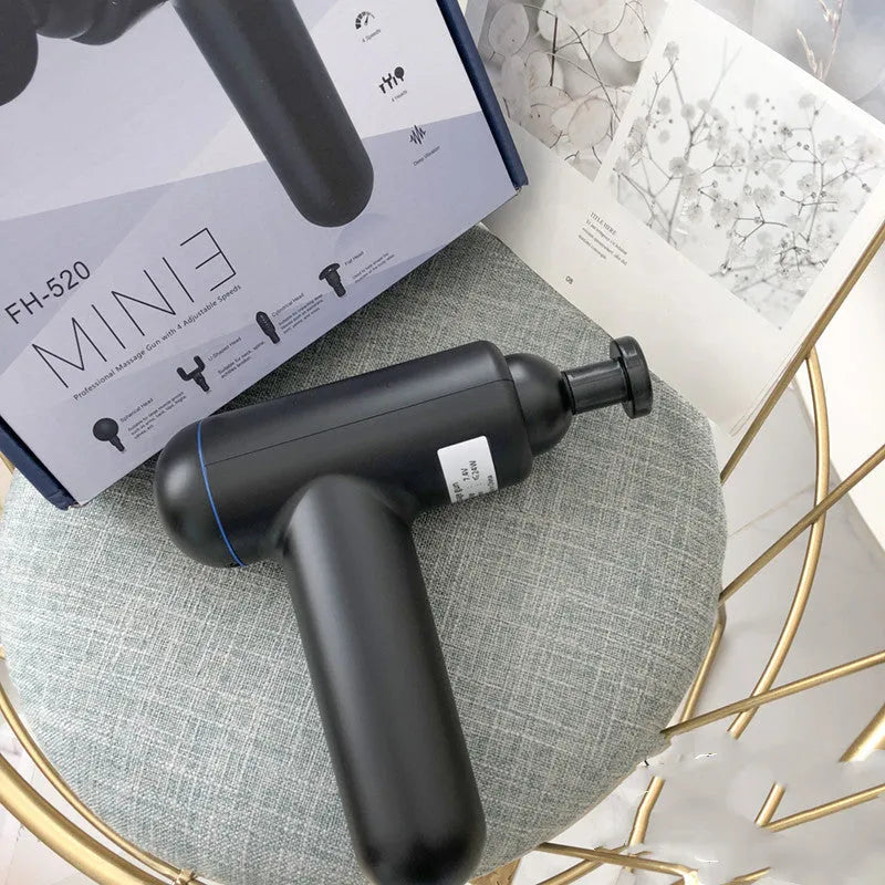 Goddess fascia gun handheld muscle massager in black colour with USB charging port