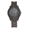 Wood grain retro couple quartz watches with silicone strap and 39mm case