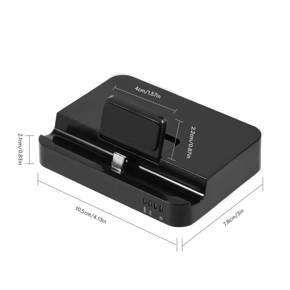 Black mobile phone dock converter with 5Gbps transmission rate for HD video output