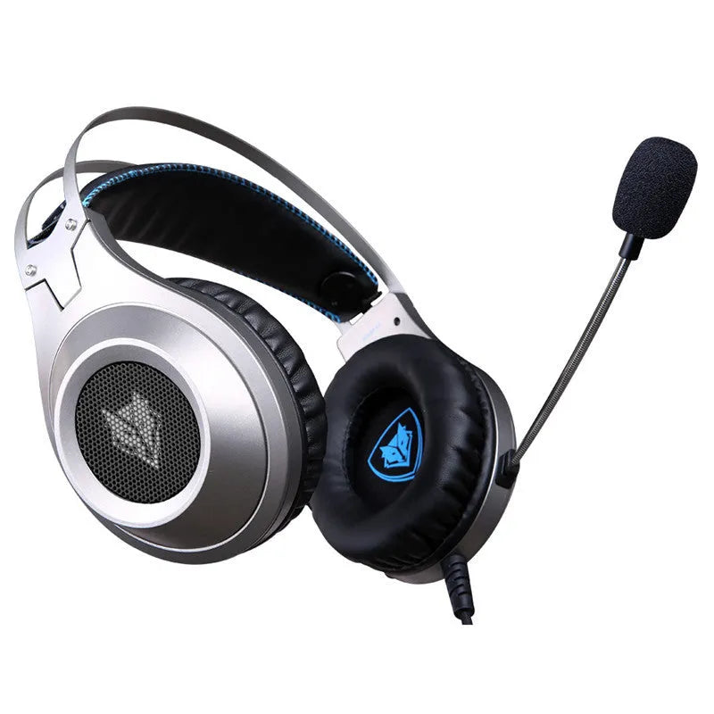Black wired USB computer headset with microphone for desktop and notebook PC use