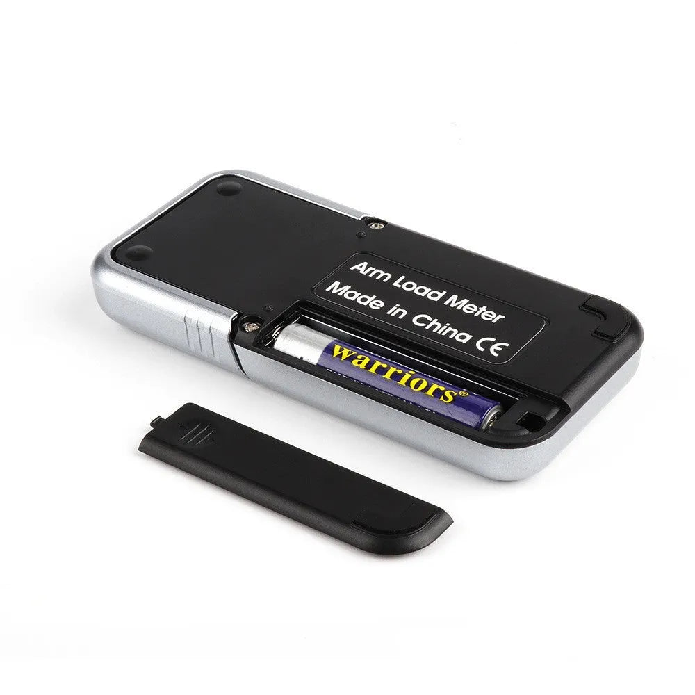 Compact black digital pocket scale on a table showing 0.00g on its LCD display.
