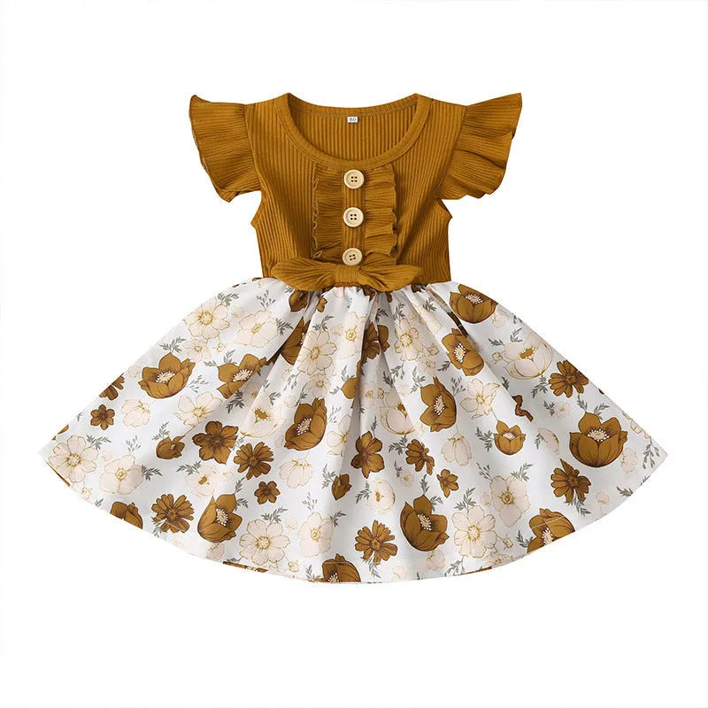 Toddler girls sleeveless summer dress in multiple colours with size options from 80cm to 120cm