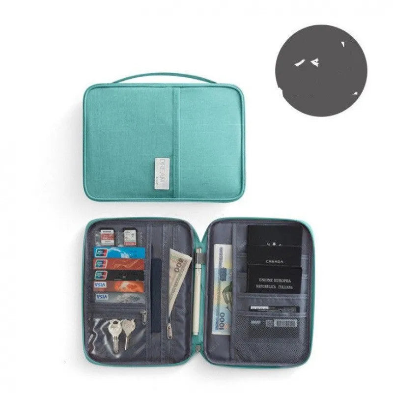 Waterproof passport cover in cationic material with multiple colour and size options