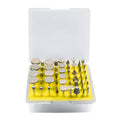 Alloy grinding head set with diamond and golden diamond elliptical cone heads for glass and stone work