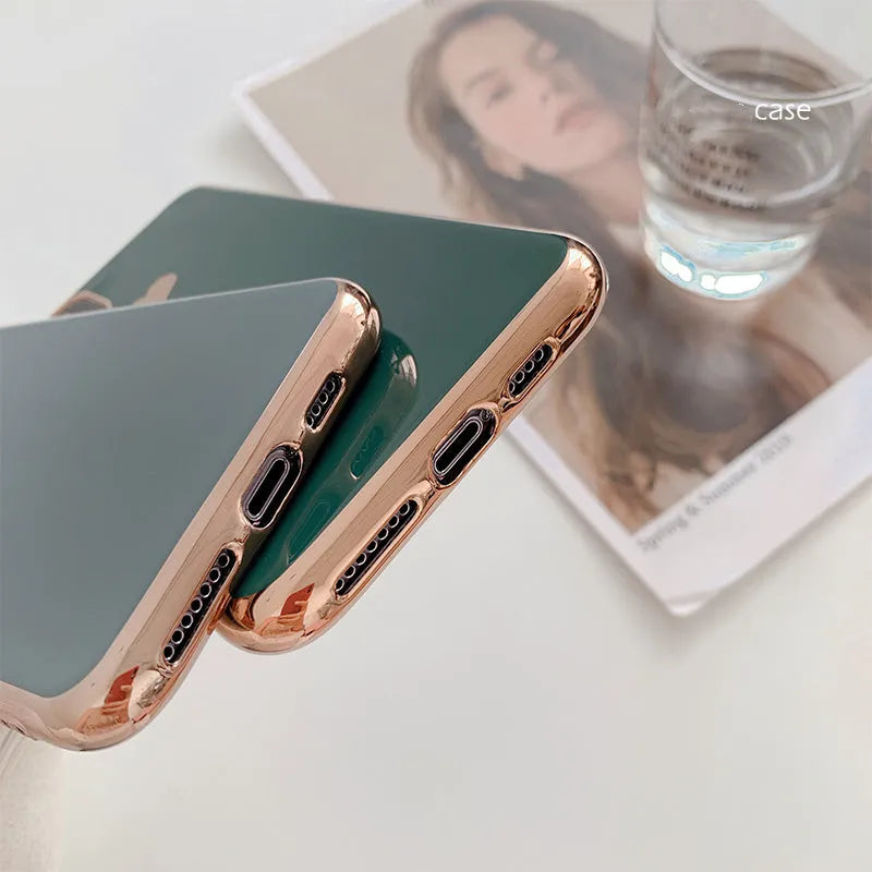 TPU phone case in solid colour for iPhone models 6 through 11 Pro Max