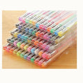 100 colour gel pens with watercolour effects showing dual tip sizes of 0.5mm and 1.0mm
