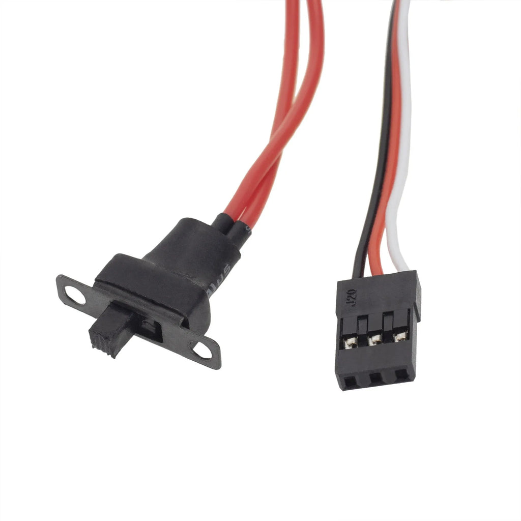 G500 model 40A miniature brushed electronic speed controller for 1/16 and 1/18 scale RC cars.