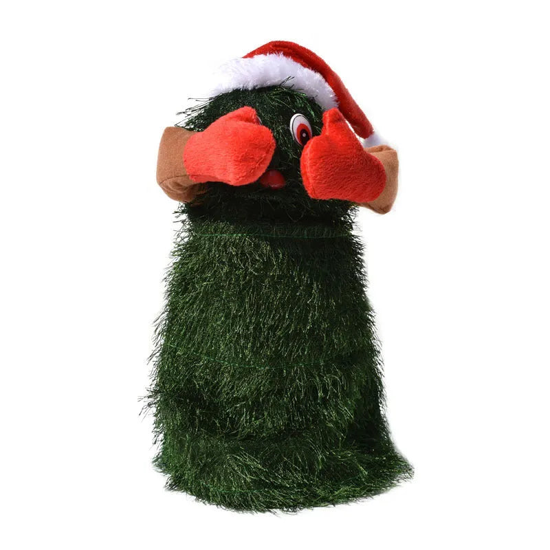 12 inch rotating dance music Christmas Santa toy with plastic and fabric construction