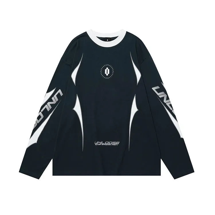 Men's grey cotton drop shoulder sweatshirt with letter print design and long sleeves