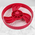 Rotating pet food basin with silica gel anti-choke mat in beige blue gray green or red