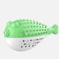 Silicone fish-shaped cat chew toy in blue, measuring 12.2 cm long for interactive play and teeth cleaning