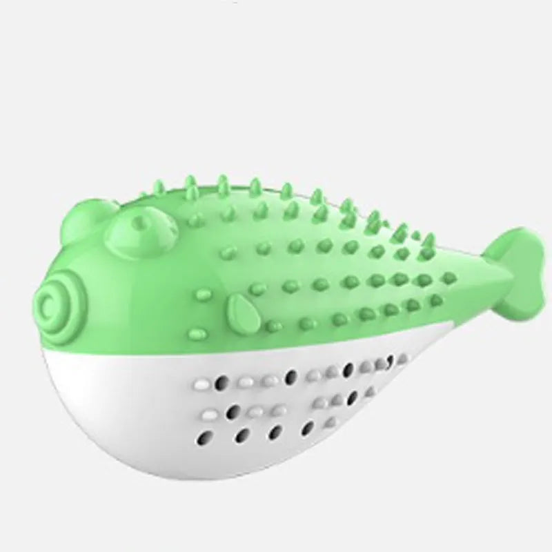 Silicone fish-shaped cat chew toy in blue, measuring 12.2 cm long for interactive play and teeth cleaning