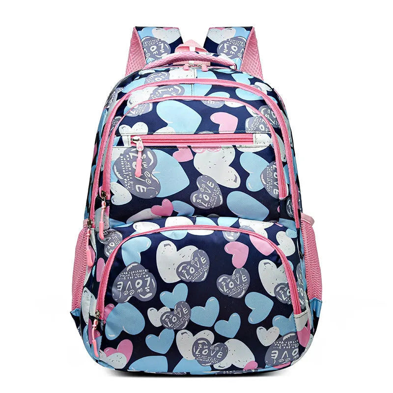 Student schoolbag backpack with air pillow belt in Oxford cloth with large capacity