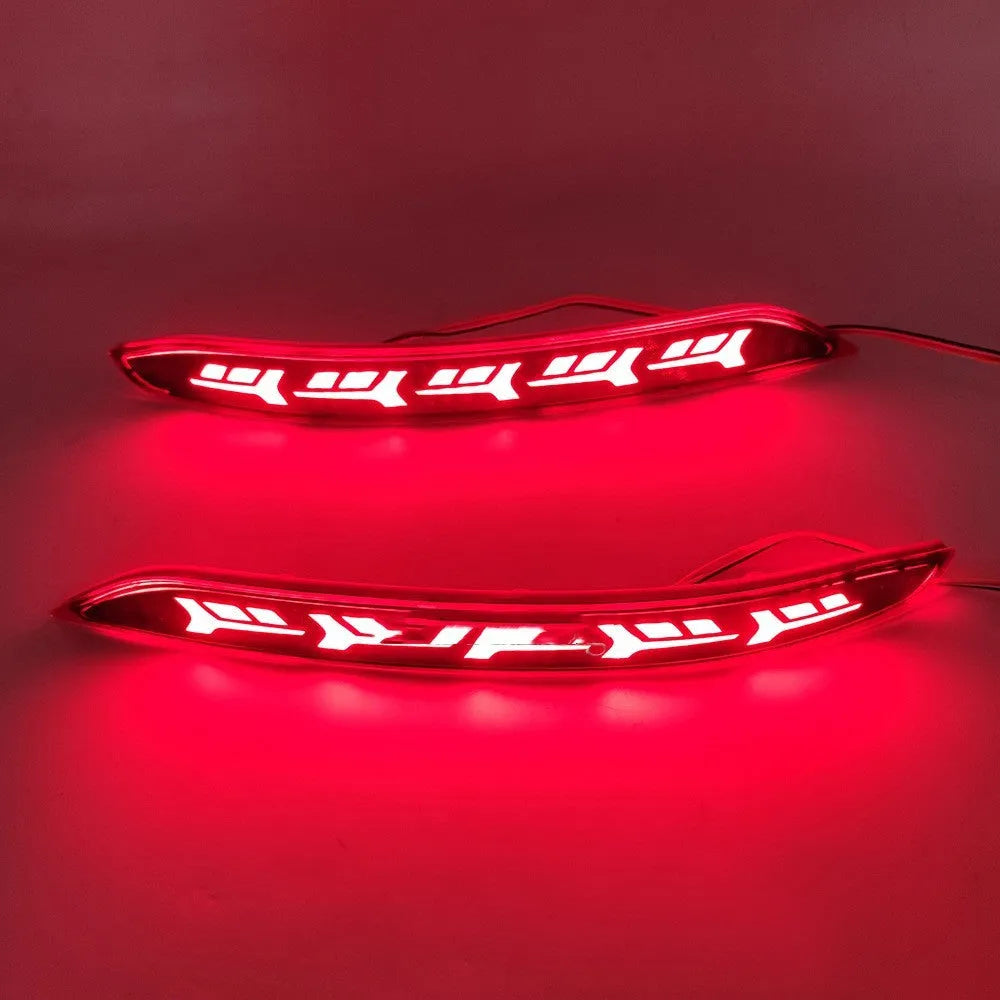 Volkswagen Sagitar flowing water LED bumper light with scanning pattern for steering and brake indication