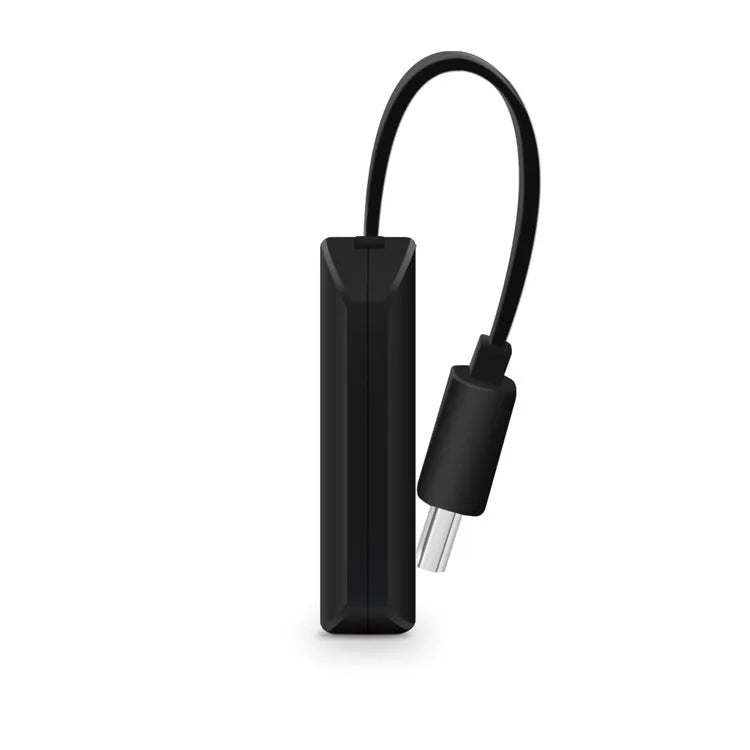 Black USB HDMI dongle for phone to TV screen mirroring measuring 52x26mm