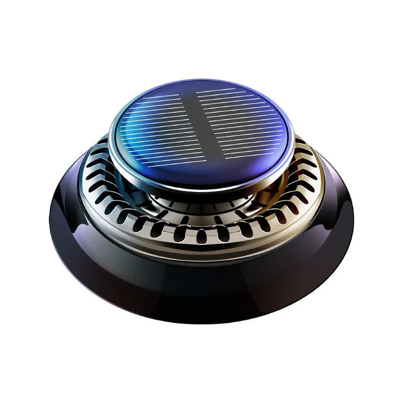 Black Gulong solar electromagnetic de-icing car aromatherapy decoration measuring 84mm