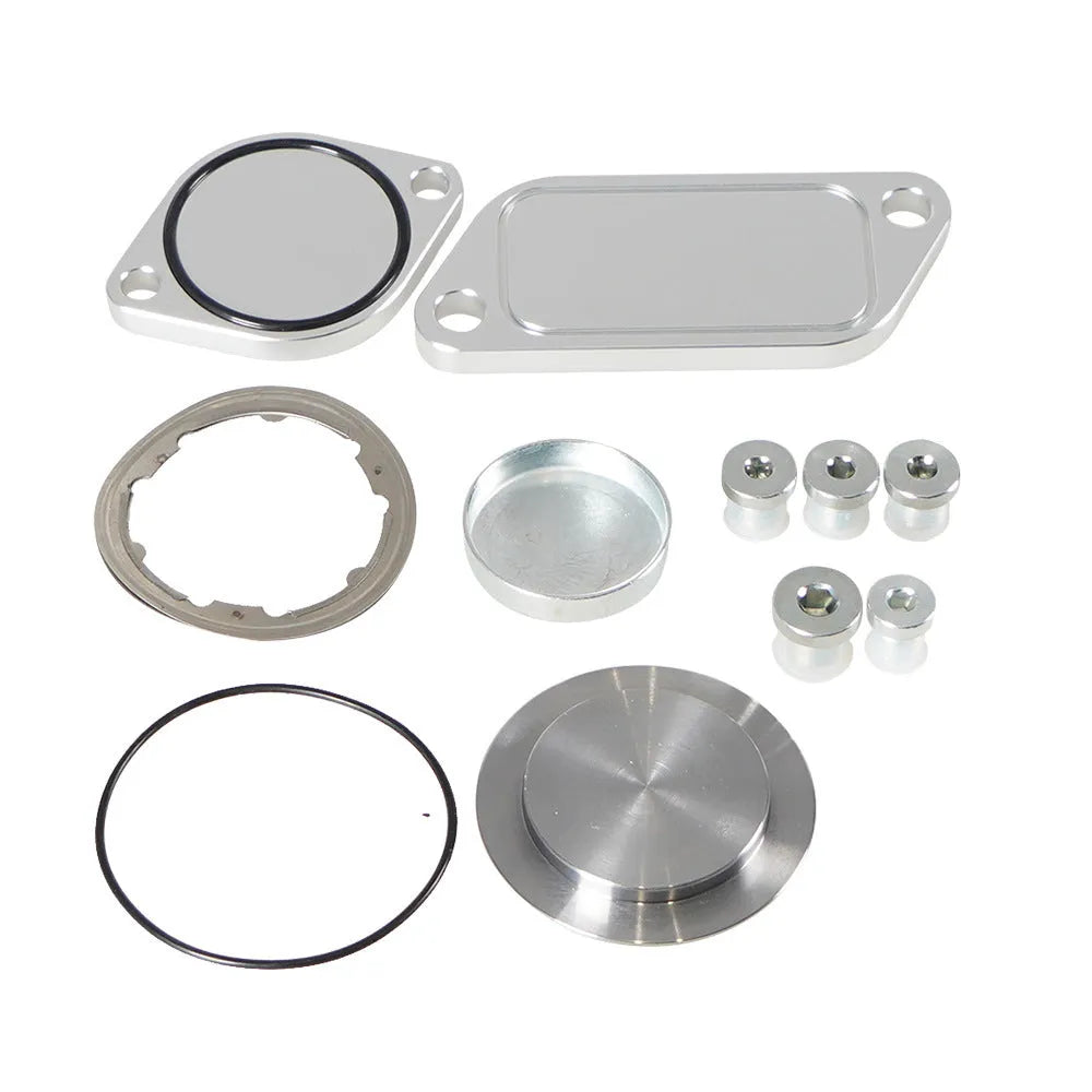 Silver aluminium alloy valve cover for automotive exhaust gas recirculation cooler system
