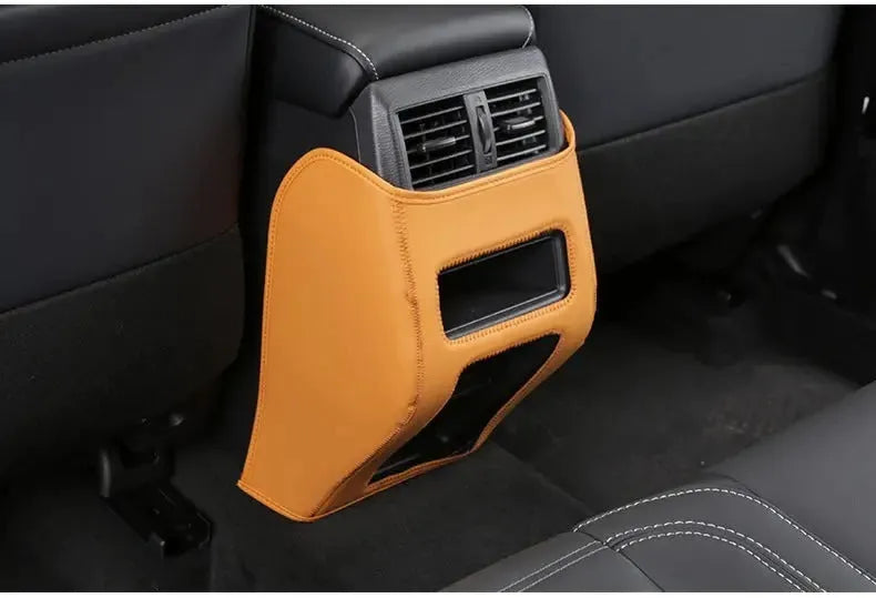 Three leather anti-kick pads for Mitsubishi Outlander Special car seats and console.