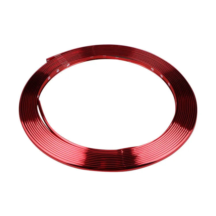 Purple metallic wheel trim sticker roll for vehicle hub decoration and protection